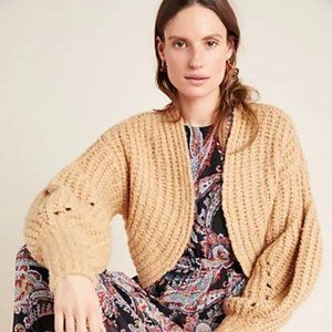 NWT Anthropologie Rae Cropped Knit Cardigan MED